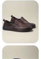 Zapatos de cuero de vaca puro de alta gama, cuero genuino, suela suave y transpirable de piel de vaca de primera capa. - details 6