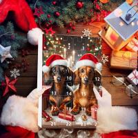 Calendario de Adviento de Navidad 2024,con 24 encantadores colgantes de perro salchicha, adornos de árbol de Navidad para decora - details 24