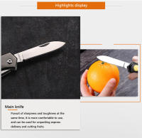 Cuchillo de Camping Portátil Plegable Multifuncional Helvético para Exteriores Herramienta de Combinação Para Frutas Cuchillo de Ejército - details 2