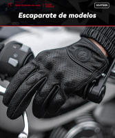 Guantes de moto transpirables de pura piel de oveja - details 0