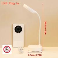 Lámpara de mesa con enchufe USB, lámpara de escritorio recargable, cama, lectura, libro, luz nocturna, LED, 3 modos de atenuación, protección ocular, lámpara de noche - details 2