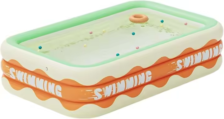 Piscina inflable, piscina familiar rectangular, piscina para niños para fiesta al aire libre en el jardín del patio trasero (1,5 m) - 1