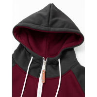Sudadera deportiva para hombre, top con mangas de color en contraste, moda casual - details 21