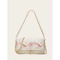 Bolso bandolera cuadrado pequeño con cadena y bordado estilo chino de diseño de nicho nuevo para mujer 2025 - details 1