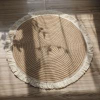 Alfombra de Salón Redonda, Fibra de Yute, trenzada a Mano para Salón, habitación, Decoración - details 0