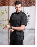 Uniforme de chef de algodón de mezclilla de alta calidad para hombre, ropa de trabajo de panadería de restaurante de cocina, chaqueta con delantal, abrigo de cocinero de servicio de alimentos - details 5