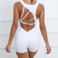 Ropa deportiva mejorada para gimnasio para mujer, pantalones cortos ajustados blancos, ropa deportiva sin mangas para entrenamiento de yoga - details 26