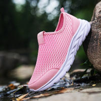 Flyknit-zapatillas de correr para mujer, zapatos deportivos transpirables, ligeros, suaves, color rosa - details 0