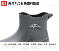 Botas de lluvia para hombre, botas desnudas a la moda, zapatos antideslizantes para trabajo de Chef, zapatos de pesca de goma impermeables y duraderos, zapatillas de deporte para hombre 2023 - details 28