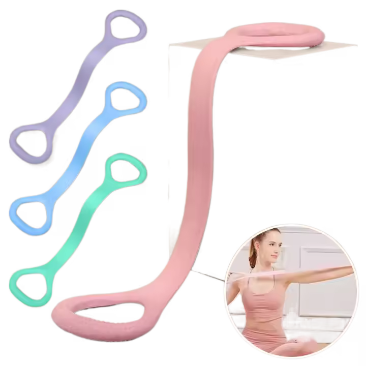Banda de resistencia portátil para Yoga, banda elástica para gimnasio en casa, cuerda de tensión en forma de 8, equipo de Fitness, expansor de pecho con apertura de hombro, 1 Uds. - 1