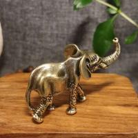 Elefante de latón antiguo para té, mascota en miniatura, simulación de animales, colección de adornos, manualidades, decoraciones de escritorio para el hogar - details 4