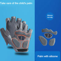 Guantes antideslizantes de medio dedo para niños, protectores de Palma gruesos, cuero de imitación, resistentes a las roturas, ciclismo, Escalada, Deportes, 1 par - details 6