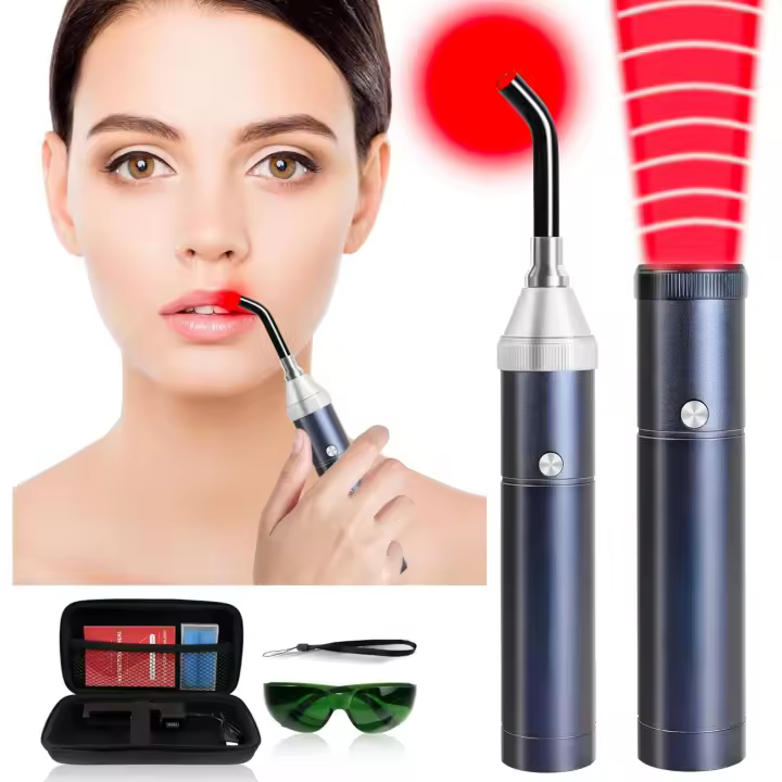 Dispositivo de terapia de luz roja, antorcha de tratamiento para el dolor de labios, varita de terapia de luz infrarroja para la fiebre facial - 1