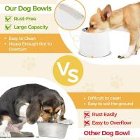 Cuenco elevado para perro, comedero extraíble de acero inoxidable para comida y agua, plato antideslizante para perro - details 7