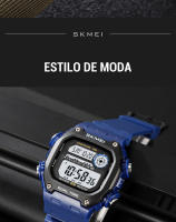 SKMEI-reloj deportivo para hombre, cronómetro con luz trasera, cuenta atrás, resistente al agua, 5bar, alarma - details 12