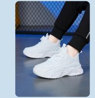 Zapatillas De Correr Para Niños 2023 Zapatos Deportivos Blancos Para Niños Y Niñas Casual Transpirables De Cuero Con Cordones Y Hebilla Adecuadas Para Otoño - details 15