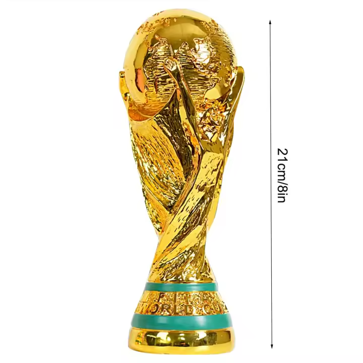 Trofeo de Fútbol de Resina Dorada Adorno de Oficina y Hogar para Fanáticos del Fútbol - 1