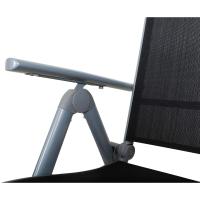 Silla plegable de aluminio Korfu, 67 x 59 x 113 cm, Carbón - details 26