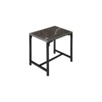 Mesa Jardín Exterior de Aluminio 90x90x74,5cm, Mesa Terraza, Patas Ajustables y con Topes, Mueble Jardín Resistente a Intemperie, Fácil Montaje - Negro - details 9