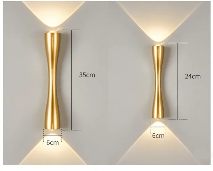 Lámpara de pared Led, luz de pared Interior IP65, iluminación exterior impermeable para el hogar, A85-265V, lámpara de noche para dormitorio, 6W, 12W - 1