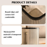Cubo de basura Circular para escritorio, papelera ligera y portátil de lujo para oficina, dormitorio y cocina - details 6