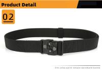 Nuevo estilo Cinturón informal de punto para hombre Diseño innovador de desmontaje rápido, cinturón táctico con hebilla de aleación, estilo informal para exteriores, desplazamientos, informal - details 5