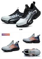 Zapatos de seguridad con botón giratorio para hombre, zapatillas con punta de acero, botas de seguridad para el trabajo a prueba de perforaciones, zapatos deportivos de trabajo con cojín de aire, botas antigolpes - details 19