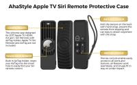 Funda protectora de silicona para Control remoto, carcasa con ranura para AirTag para Apple TV HD/4K (1ª generación), Siri, almacenamiento antipérdida, 2017 - details 1