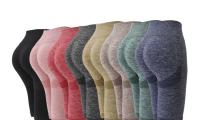 Pantalones cortos deportivos de Yoga para mujer, pantalones deportivos sin costuras de secado rápido, ropa deportiva de cintura alta, pantalones cortos elásticos transpirables para entrenamiento y correr - details 1