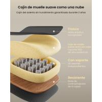 Oficina Ergonómica con Cojín de Muelle de 10 CM, Soporte Lumbar, Apoyabrazos y Reposacabezas Ajustable - Silla Escritorio Cómoda (Negro) - details 5