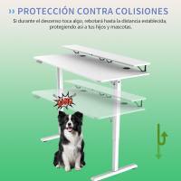 160x70cm Mesa Escritorio Elevable, Mesa Elevable Escritorio, Mesa Gaming Blanco, Secretaria Elevatoria, Memoria de Altura Ajustable, Adecuado para Estudiar, Trabajar, Juegos - details 15