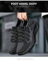 Zapatillas de moda para hombre Zapatillas elásticas ultraligeras y transpirables Suela blanda Zapatos casuales - details 9