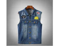 Chaleco vaquero sin mangas cómodo para hombre, ropa Retro de algodón para primavera/verano, fabricado en China - details 3