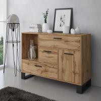 Mesa de Centro con Puertas de Roble Rústico Estilo Único para Tu Hogar Medidas 92cm x 50cm x 45cm - details 7