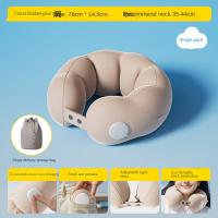Almohada de viaje inflable con inflado prensado, cómoda almohada ligera en forma de U, soporte para cabeza y cuello, ahorra espacio - details 8