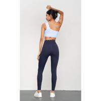 Sujetador deportivo de hombro, sujetador de yoga sin costuras con bordes festoneados, adecuado para ropa deportiva de mujer, gimnasio, correr, fitness - details 4