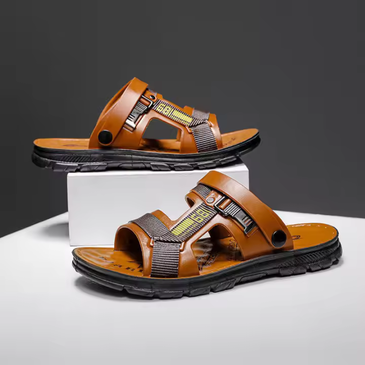 Sandalias informales de doble uso para hombre, zapatos de playa con suela suave, transpirables y antideslizantes, para verano, 2024 - 1