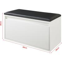 Banco Zapatero con Cajón Mueble Zapatero para 3 Pares de Calzado con Asiento Tapizado para Entrada Vestíbulo Dormitorio Aglomerado Polipiel 80 x 39 x 45 cm - details 8