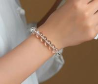 Pulsera de cristal blanco natural para mujeres y hombres Joyería de amuleto de buena suerte hecha a mano - details 7