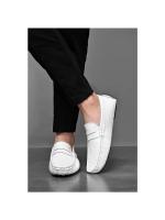 Mocasines para hombre con punta redonda de cuero, mocasines tipo penny, zapatos náuticos, cómodos, antideslizantes, flexibles, para fiestas. - details 4