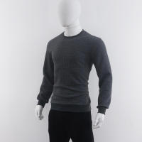 Suéter de punto para hombre, camiseta informal de manga larga con cuello redondo y ajuste holgado - details 37