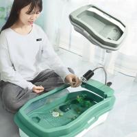 Widen-tanque de plástico antideslizante para tortugas, refugio desmontable de doble capa para tortugas, peceras pequeñas, reptiles - details 5