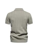 Polo de punto para hombre, manga corta y cuello vuelto, novedad - details 6