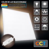 Pack 4x Panel LED 60x60cm 48W, CCT (Selector de Color Blanco Calido, Neutro y Frio), 5000 Lúmenes, Driver incluido - details 1
