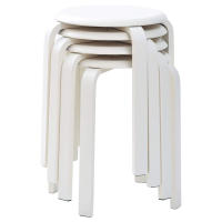 Taburetes de Madera Maciza de 4 Piezas Duraderos para Sala de Estar, Comedor, Cocina, Dormitorio, Balcón - details 1