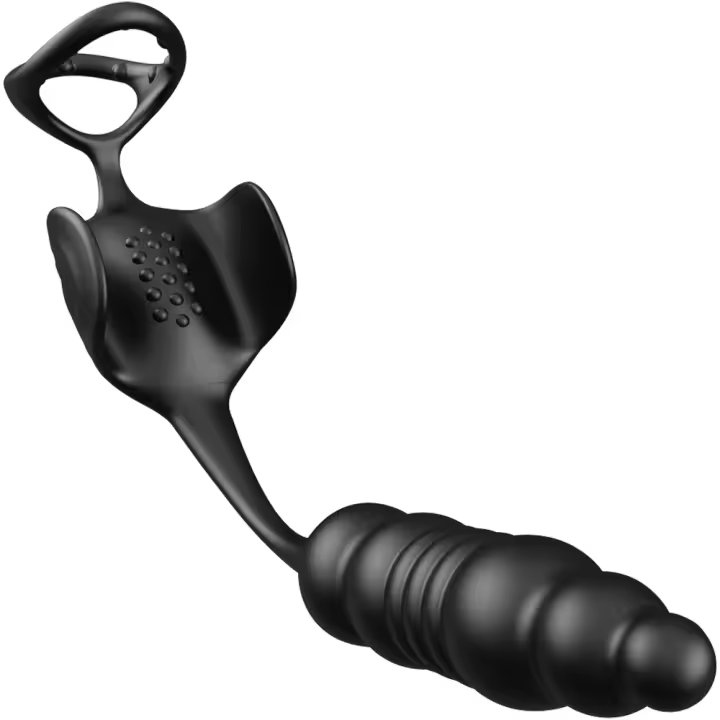 Vibrador anal de empuje, masajeador de próstata, anillo vibrador para pene, tapón anal con control remoto, 9 modos de vibración, cuentas anales, vibradores masculinos para hombres, juguetes para adultos, juguetes sexuales para hombres y placer de pareja - 1
