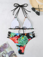 Bikini con espalda descubierta para mujer, traje de baño Sexy con cordones, conjunto de 2 piezas, 2024 - details 9