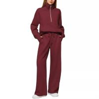 Conjuntos de dos piezas de otoño para mujer, sudaderas informales de cuello alto y pantalones de chándal, trajes deportivos para mujer - details 4
