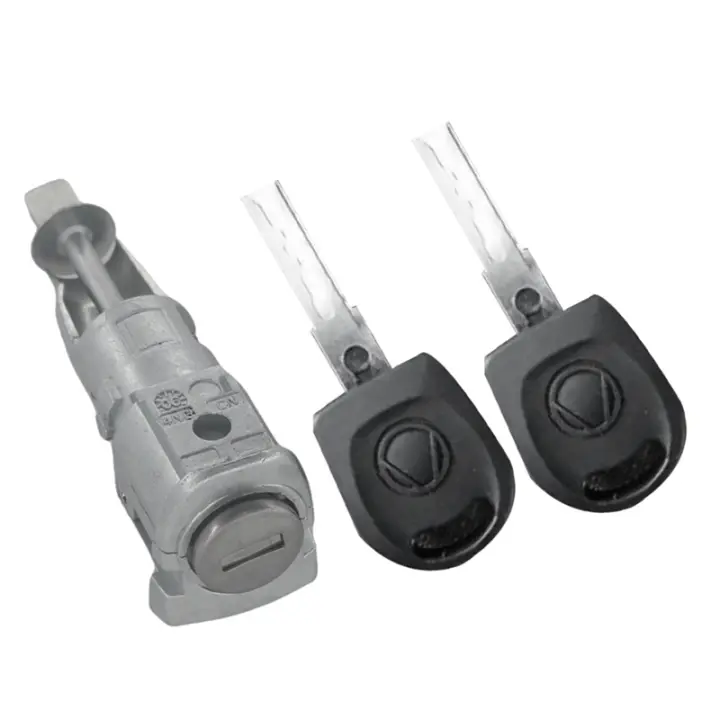 1Z 0837167 C 6A 0898167 Cilindro de barril de cerradura de puerta izquierda del conductor para Skoda Octavia 2005-2008 - 1