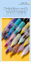 Marcadores acrílicos Rotuladores acrílicos de 72 colores, bolígrafo resistente al agua, punta de pincel suave, arte para estudiantes para vidrio, piedra, Metal, vidrio, madera, papel plástico - details 2